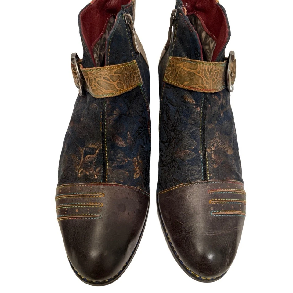 Spring Step L'Artiste Mujer GEORGIANA Botas, Botines Cuero Azul Talla 8 EU 40 Foto 2 de 4