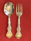Gorham Strasbourg Sterling Silver 2-Piece Set Baby Fork and Spoon
