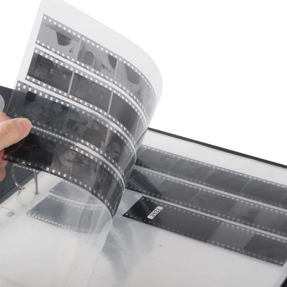 Hojas de almacenamiento de archivo 135 35 mm fundas para conservadores de páginas negativas con película Albu Foto 4 de 4