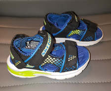 SKECHERS S-LIGHTS LIGHT UP SANDALS WATER SHOES TODDLER BOYS SIZE 7
