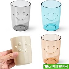 Eco-Friendly Reusable Smiley Toothbrush Cup Easy Clean Bathroom Holder New
