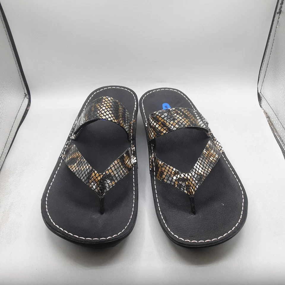 Wolky Tahiti Sandals Women's 9-10M EU41 Congo Suede Bronze Snake Embossed  - Image 2 of 4