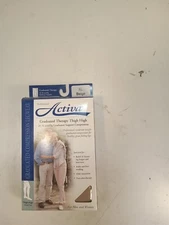Activa Soft Fit Graduated Therapy Thigh High Support Compression Beige, XL,H3204