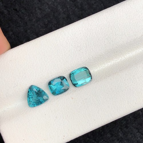 Piedra preciosa suelta de turmalina indicolita azul corte facetado de 2,65 quilates de Afganistán - Imagen 11 de 12