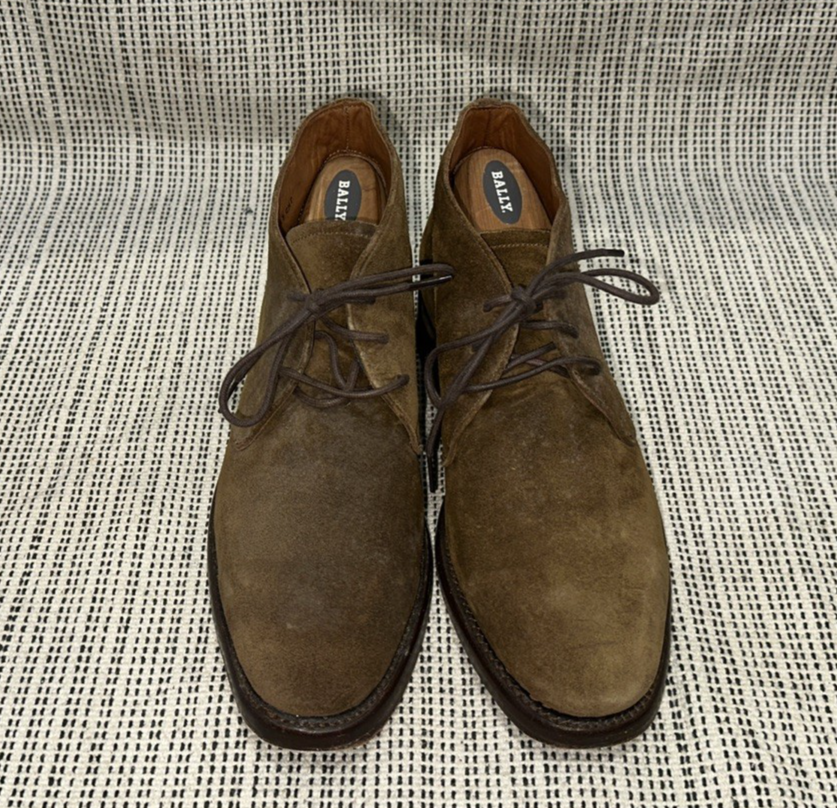SAINT LAURENT STIVALI CASUAL FRYE IN CAMOSCIO MARRONE CHIARO CHUKKA taglia 9 MADE IN MEXICO