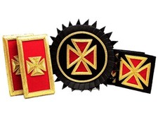 Masonic Freemason Knights Templar Grand Officer Complete Accessory Set Mylar