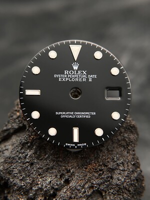 #1387 ORIGINAL ROLEX EXPLORER 2 OYSTER PERPETUAL 16570 16550 ZIFFERBLATT DIAL