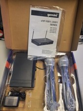 Gemini VHF-2001M Dual Channel Wireless Mics System 2 Microphones See Desc