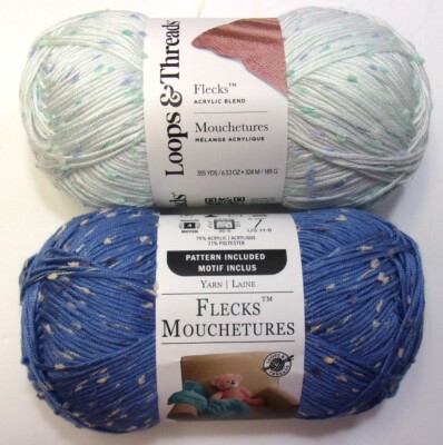 Loops & Threads Flecks 6.53 oz/355 yds, Medium 4 (2-Color Choice) 1 Skein