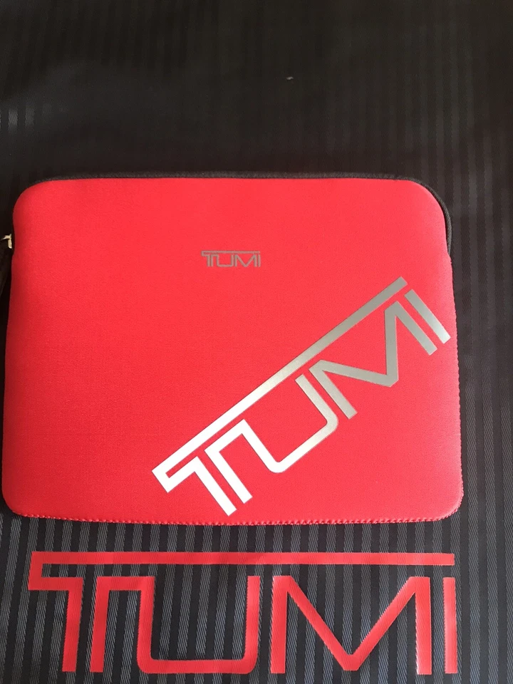 RARE Tumi Alpha Red ipad Tablet Case Laptop Sleeve Portfolio - Image 3 of 4
