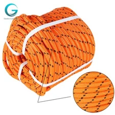 1/2"x200' Double Braid Polyester Bull Tree Camping Tree Rope Line Nylon Core US
