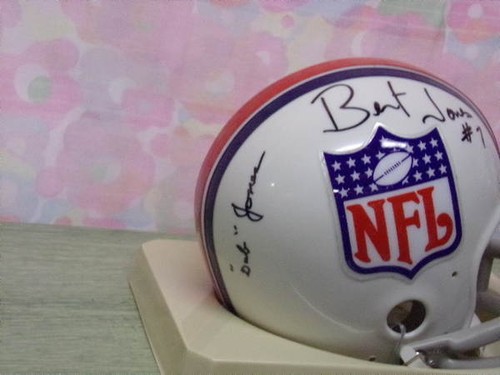 DUB JONES & BERT JONES SIGNED NFL SHIELD M/H COLTS/BROWNS FATHER & SON RARE! - Picture 2 of 2