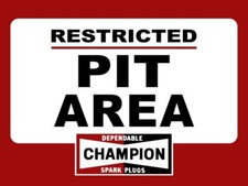 Champion Spark Plugs Restricted Pit Area New ...