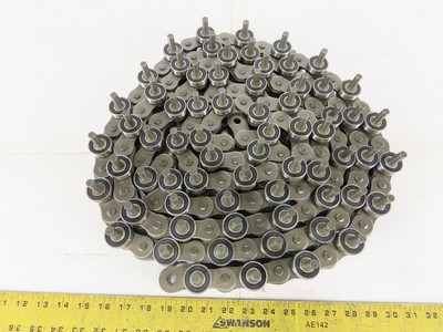 Sapphire 100-D1-E2 #100 Roller Chain Alternating Long Pin And Roller Bearing 20'