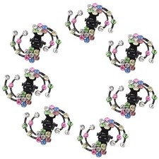 6pcs Vintage Flower Hair Claw Clips, Rhinestone Hair Jaw Clips Mini Hair Clam...