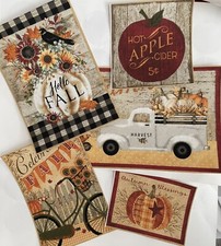Large Fall Patches - Iron On Fabric Appliques - Holiday Craft Show