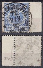 DR Krone Adler Rand Rarit&auml;t Michel Nr. 48 a Randst&uuml;ck links RDr I gepr&uuml;ft -,- M&euro;