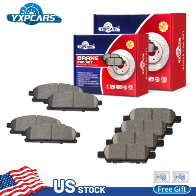 Front & Rear Ceramic Brake Pads for Nissan X-Trail Quest 2004 - 2009 2011 - 2017