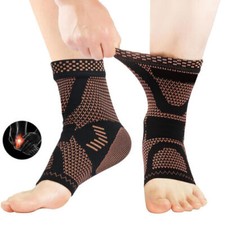 Copper Infused Ankle Support Foot Pain Relief, Plantar Fasciitis, Sprained Ankle