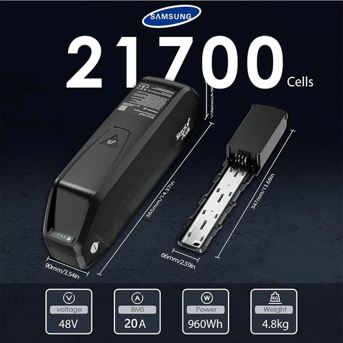 Samsung 48V 20Ah Lithium Battery For 0W-1000W Motor BMS