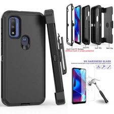 For Motorola Moto G Power 2022 Case Phone+Tempered Glass+Belt Clip Fits Otterbox