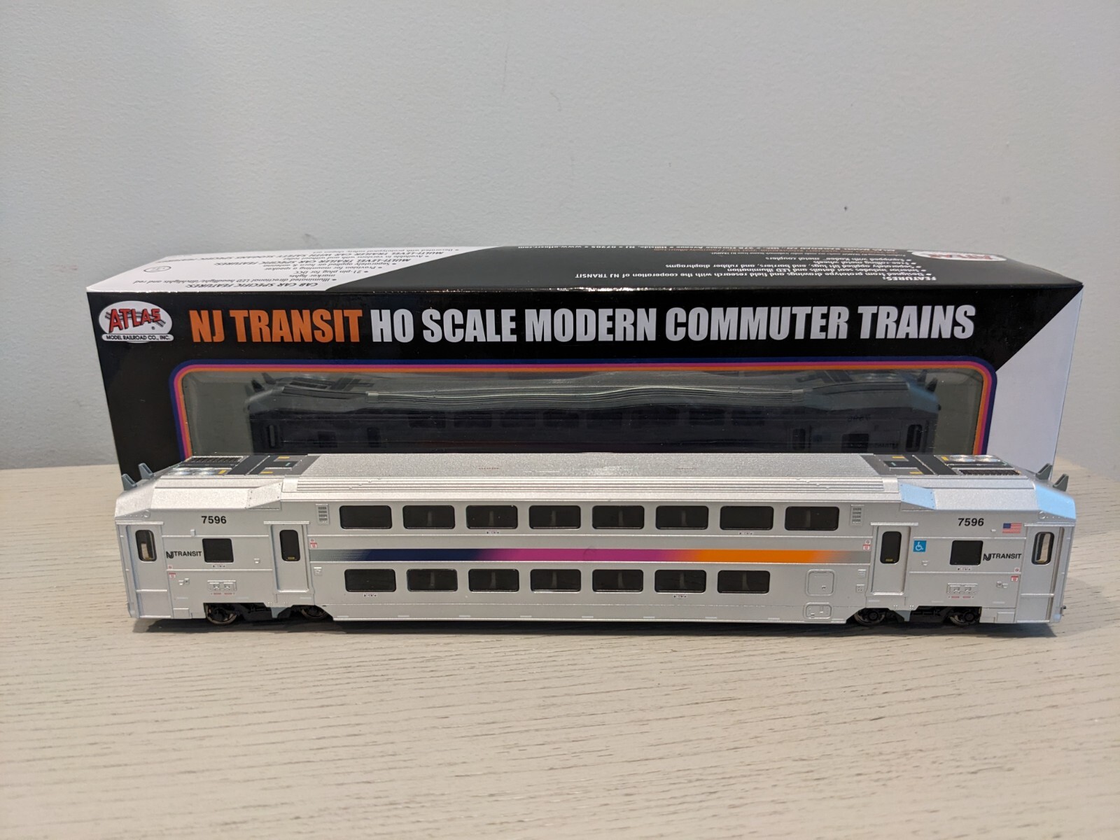 Atlas HO Scale NJ Transit Modern Commuter Train Multilevel Trailer 7596 eBay