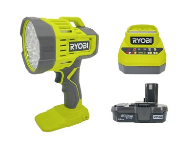 #ad NEW RYOBI 18V Cordless LED Spotlight PCL661 Kit Includes Battery and Charger $99.99