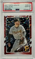 Chad Kuhl 2021 Topps Update Series Red Foil Parallel #'d/199 PSA GEM MINT 10