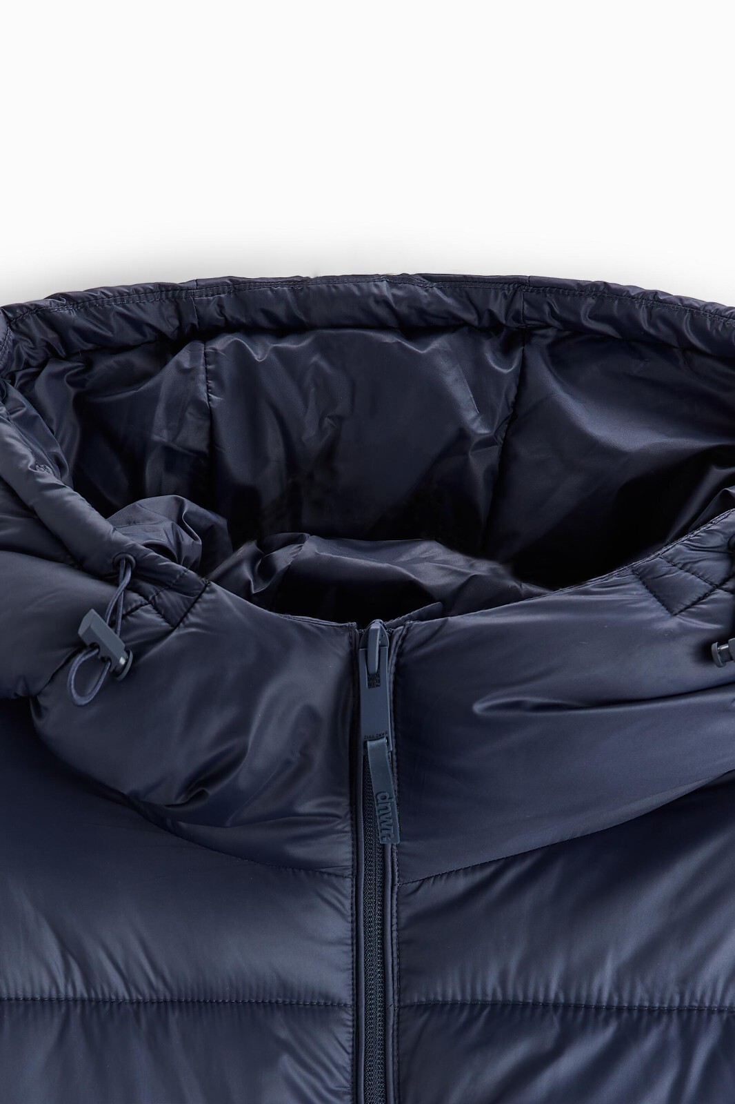 New Zara Water Repellent Puffer Jacket S Navy 5071/300 coat winter jeans shirt image 9