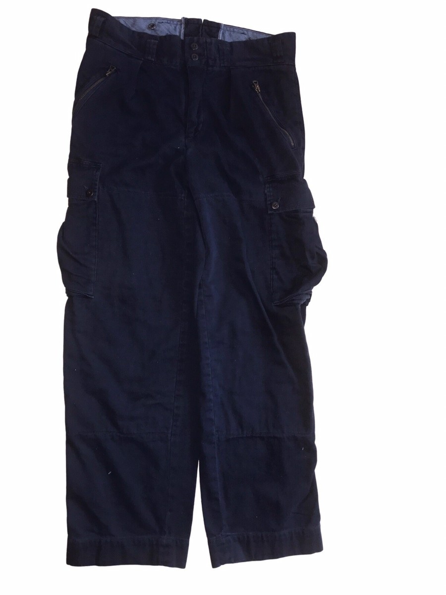 Polo Ralph Lauren Men's Military Cargo Navy Blue Pants 32x30 Y2K