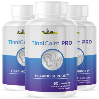 TinniCalm Pro- Hearing Support- 3 Bottles- 180 Capsules
