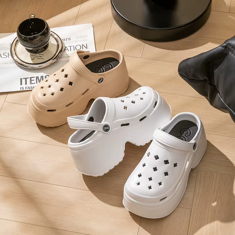 SAOLA Sandali donna spessi 9 cm nuovi estivi ciabatte tacco alto suola morbida spiaggia gar UK 