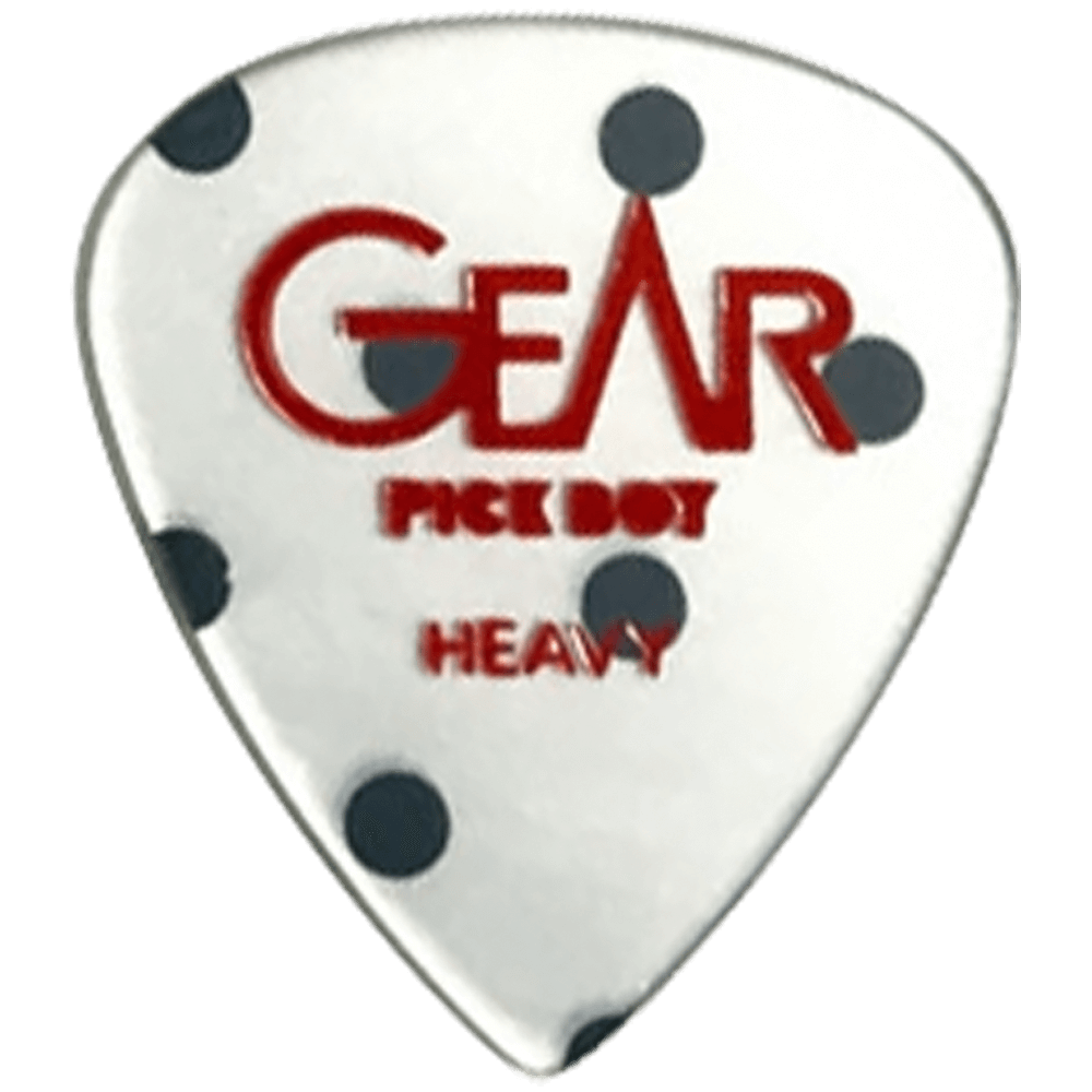 Pickboy Original GEAR Picks, Black Dot, Heavy, Meta Carbonate, 10-pack PB71P01
