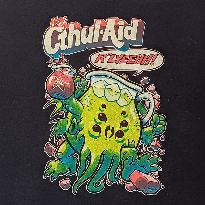 Hey Cthul-Aid R'lyeehh! TeeFury Shirt Sz. XXL Pre-owned 