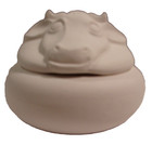 += Bisque L*811 -75.513C Ceramic Ready To Paint Round Cow Trinketbox