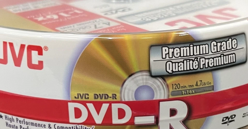 JVC DVD-R 16x Speed PREMIUM Blank Discs 4.7GB 120 mins (Pack of 50 ) Spindle - Image 3 of 3