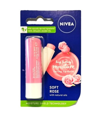 756,06 /L - 6er Pack Nivea Pflegender Lippenbalsam - Soft Rose - 5,5ml