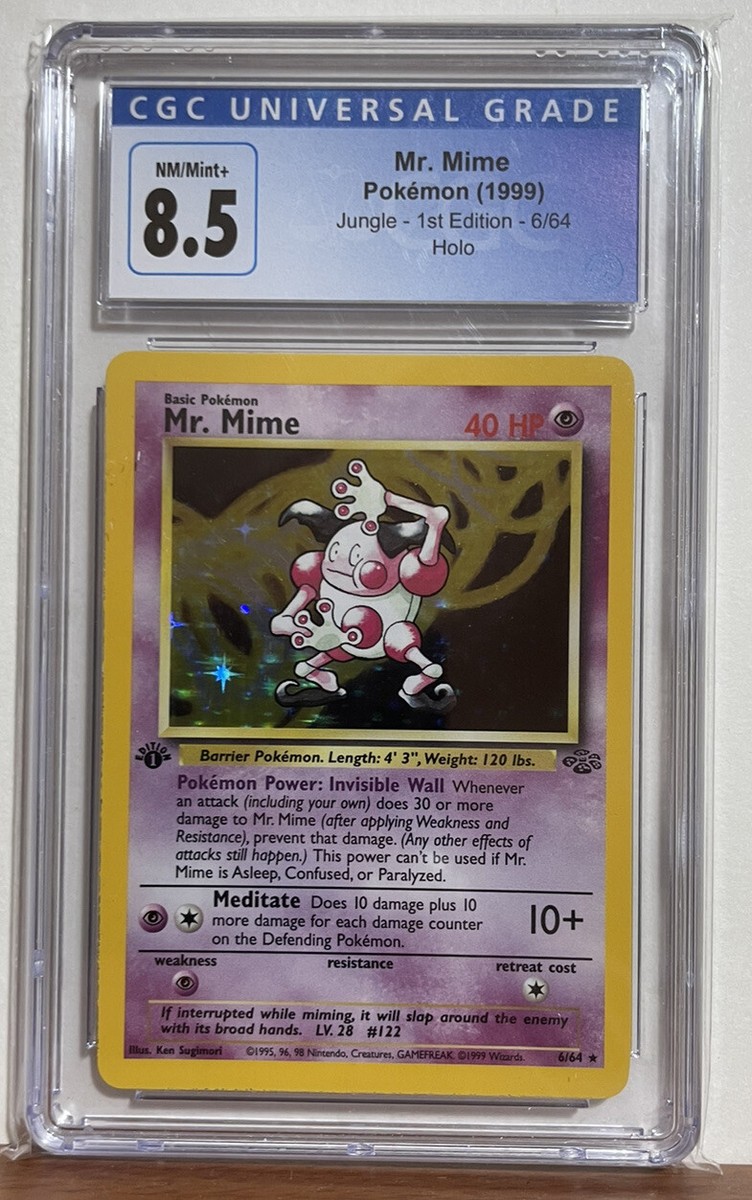 POKEMON MR. MIME JUNGLE 1ST EDITION HOLO CGC 8.5 GRADED 6/64 WOTC