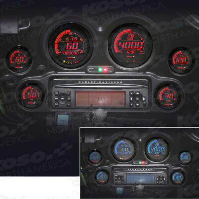 Dashboard / Armaturenbrett 6 Instrumente Koso HD-02 Harley Davidson