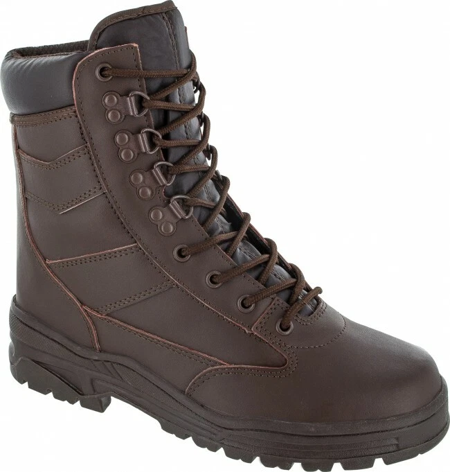 Highlander Delta All Leather Brown Patrol Boot Rubber Sole Damaged Box Cadets