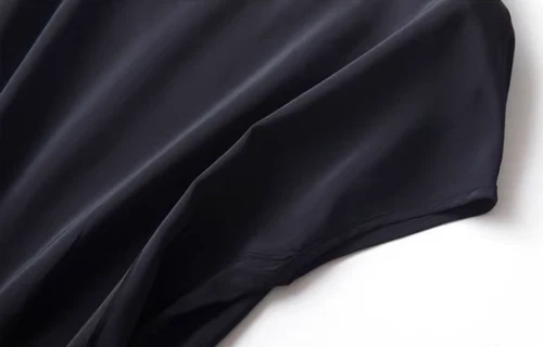 Damen Seiden T-Shirt 100% Maulbeerseide Schwarz Kurzarm Oberteil Bluse Pullover - Bild 4 von 7