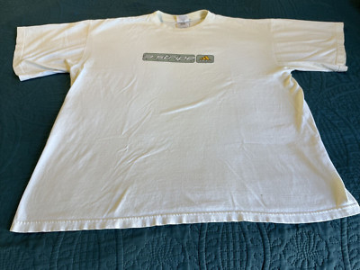 Vintage 1990s Adidas Three Stripe Brand T-shirt White XL