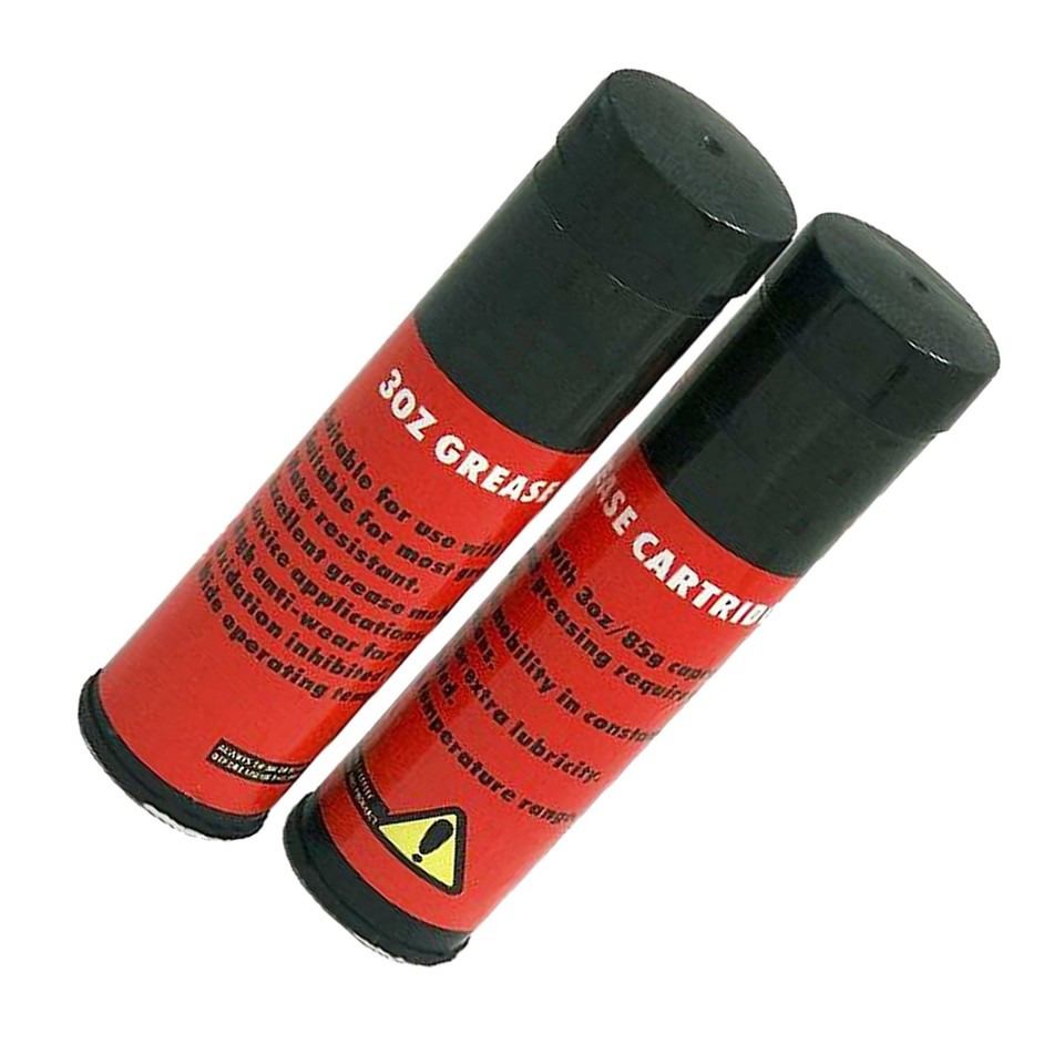 Refil Grease Cartrigegrease Gun 2x Large Grease Gun Cartridges 3oz Refill Grease Cartridge Replacement ...