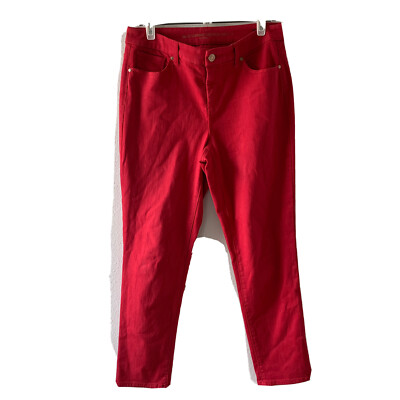 Ankle Jeans Chicos Red Jeans Chicos Pants Womens Small Red So