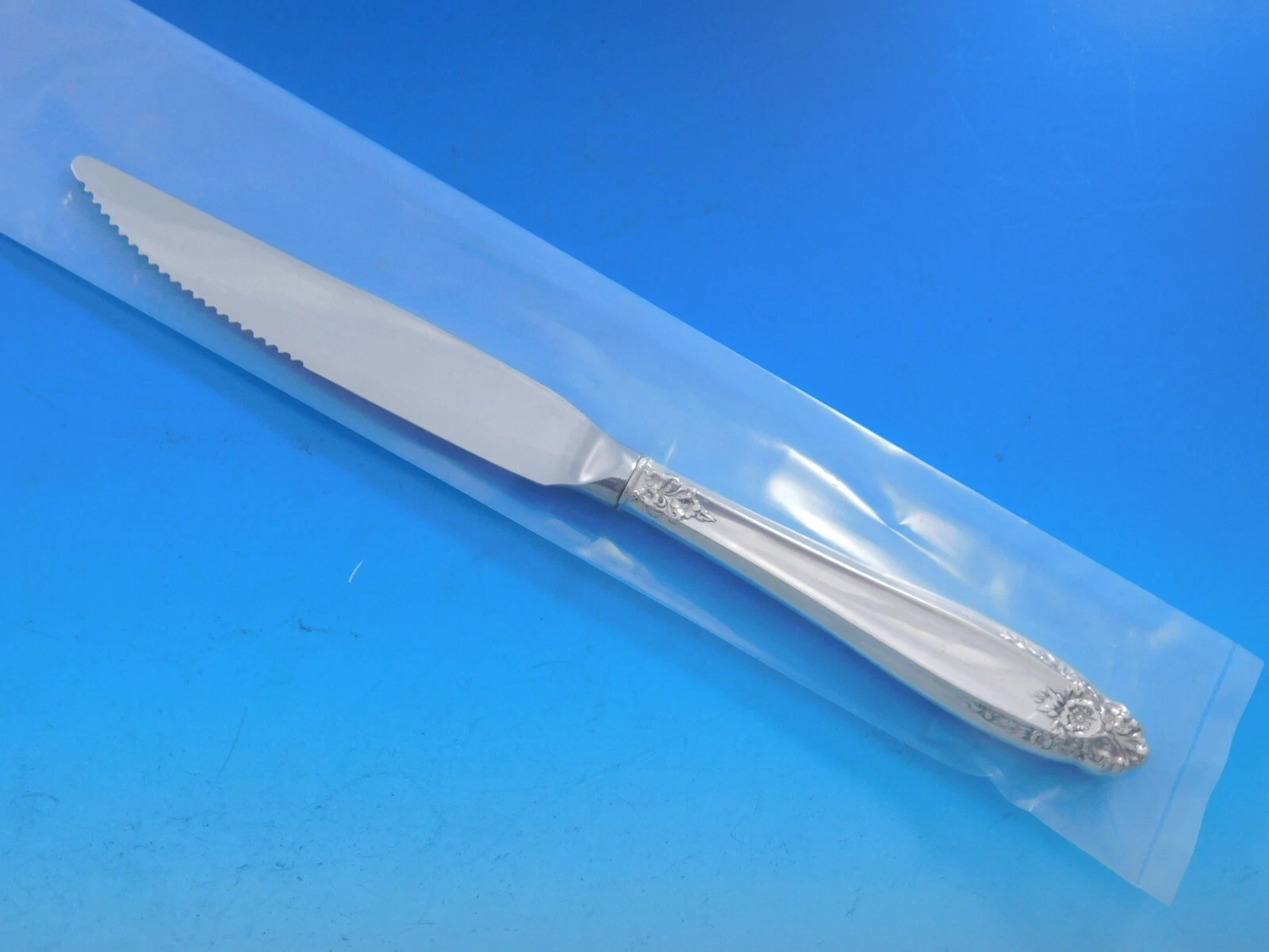 Prelude by International Sterling Silver Steak Knife Serrated HHWS Custom 9 3/8"