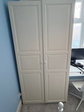 White IKEA 2 door wardrobe used (COMES DISASSEMBLED)