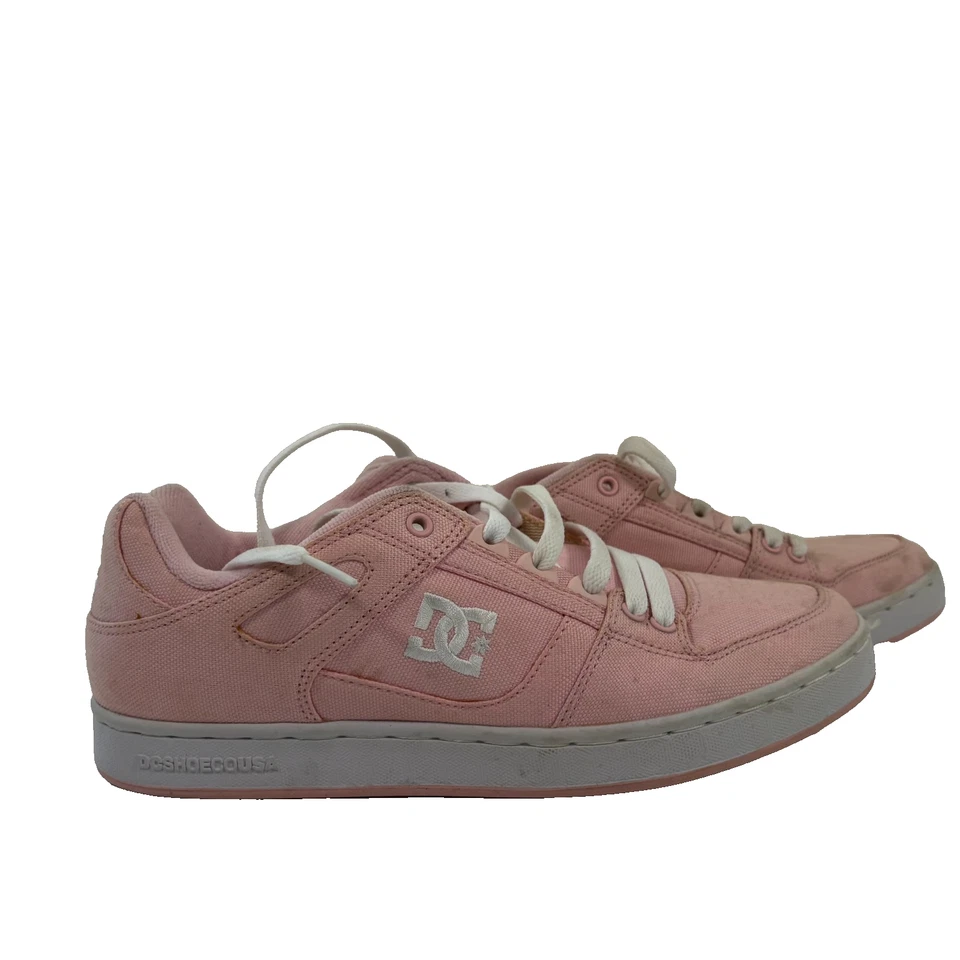 DC Shoes Womens Size 10 W Pink White Manteca Skateboarding Canvas - Image 3 of 4