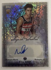 Will Riley 2025-26 Topps Basketball #BSI-WR Signed and Sealed Rookie Auto