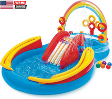 Intex 96" X 78" X 28" Inflatable Jungle Adventure Play Center Spray Kiddie Pool
