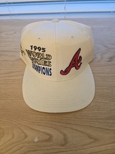 Vintage 1995 Braves WS Champions MLB Baseball Snapback Hat Super Clean. New